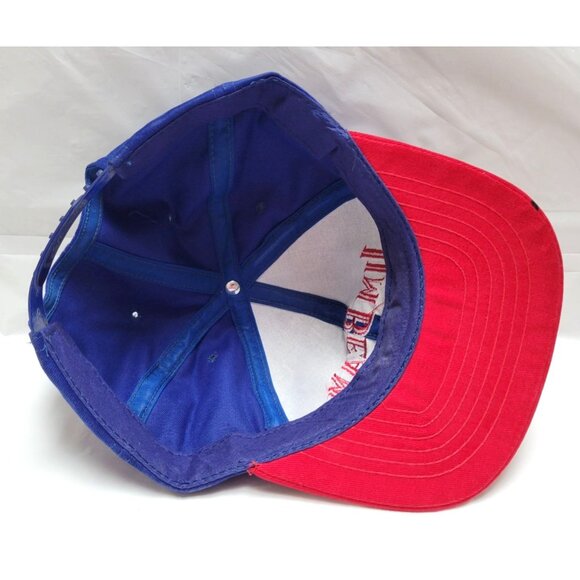 Vintage Jim Beam Blue Red Adjustable Snapback Baseball Hat Cap OSFM - Picture 9 of 12